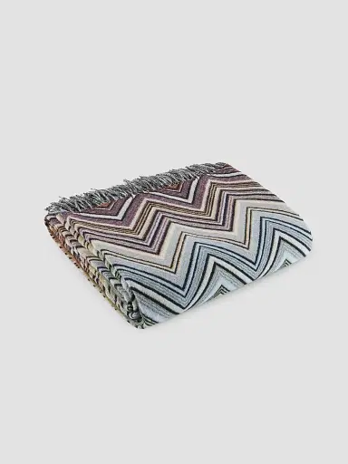 Missoni Perseo Chevron-Striped Wool & Cashmere Throw Blanket | Thumbnail 2 Missoni Perseo Chevron-Striped Wool & Cashmere Throw Blanket | Thumbnail 2
