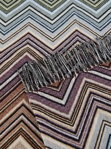 Missoni Perseo Chevron-Striped Wool & Cashmere Throw Blanket | Thumbnail 3 Missoni Perseo Chevron-Striped Wool & Cashmere Throw Blanket | Thumbnail 3