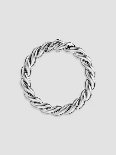 David Yurman Women's Sculpted Cable Chain Bracelet in Sterling Silver, 10MM | Thumbnail 2 David Yurman Women's Sculpted Cable Chain Bracelet in Sterling Silver, 10MM | Thumbnail 2