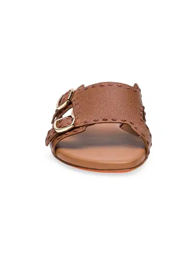 Santoni Women's Leather Buckle Slip-On Sandals | Thumbnail 3 Santoni Women's Leather Buckle Slip-On Sandals | Thumbnail 3