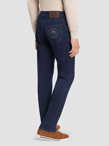 Stefano Ricci Men's Cotton Blend Tapered Jeans | Thumbnail 3 Stefano Ricci Men's Cotton Blend Tapered Jeans | Thumbnail 3