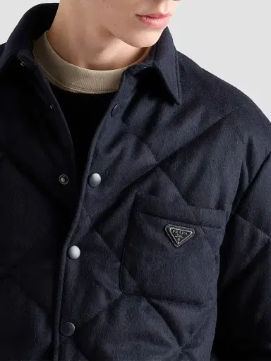 Prada Men's Padded Cashmere Shirt | Thumbnail 5 Prada Men's Padded Cashmere Shirt | Thumbnail 5