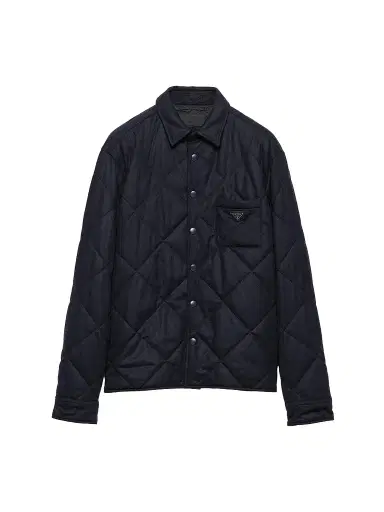 Prada Men's Padded Cashmere Shirt | Thumbnail 1 Prada Men's Padded Cashmere Shirt | Thumbnail 1