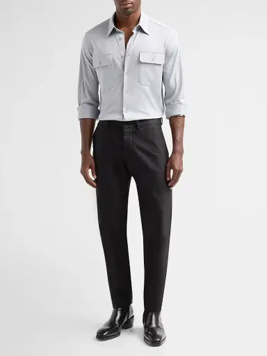 Tom Ford Men's Utility Cotton-Silk Shirt | Thumbnail 2 Tom Ford Men's Utility Cotton-Silk Shirt | Thumbnail 2