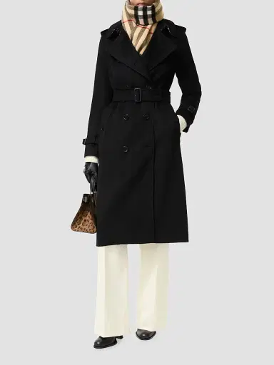 Burberry Women's Kensington Cotton Trench Coat | Thumbnail 4 Burberry Women's Kensington Cotton Trench Coat | Thumbnail 4