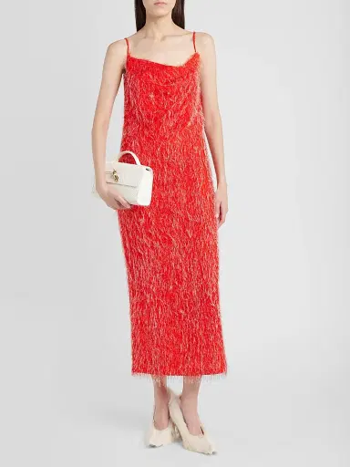 Bottega Veneta Women's Fil Coupé Midi Dress | Thumbnail 2 Bottega Veneta Women's Fil Coupé Midi Dress | Thumbnail 2