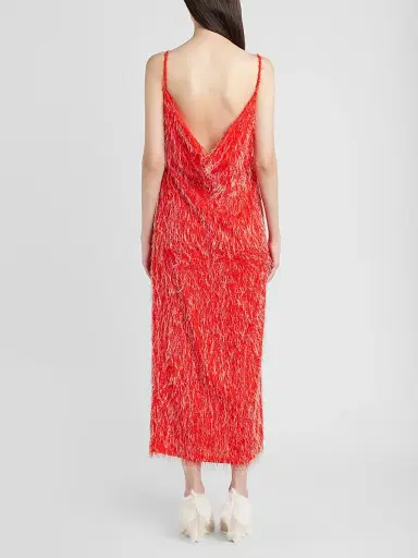 Bottega Veneta Women's Fil Coupé Midi Dress | Thumbnail 3 Bottega Veneta Women's Fil Coupé Midi Dress | Thumbnail 3