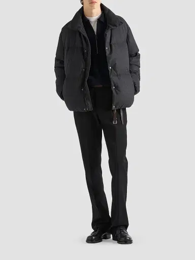 Prada Men's Cashmere Polo Shirt | Thumbnail 2 Prada Men's Cashmere Polo Shirt | Thumbnail 2
