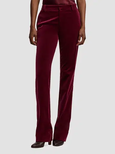 Ralph Lauren Collection Women's Macy Stretch Velvet Pants | Thumbnail 4 Ralph Lauren Collection Women's Macy Stretch Velvet Pants | Thumbnail 4