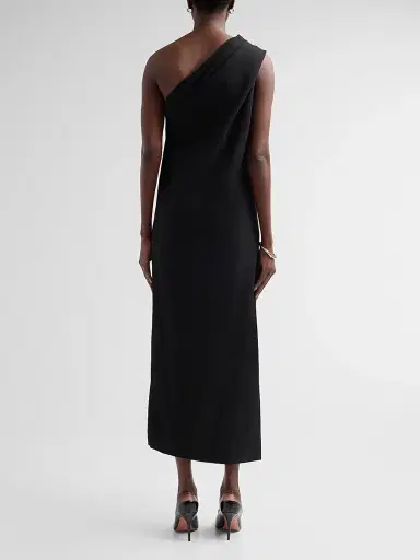 PRABAL GURUNG Women's Draped Stretch-Crepe One-Shoulder Midi Dress | Thumbnail 3 PRABAL GURUNG Women's Draped Stretch-Crepe One-Shoulder Midi Dress | Thumbnail 3