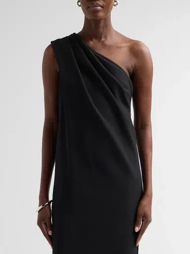 PRABAL GURUNG Women's Draped Stretch-Crepe One-Shoulder Midi Dress | Thumbnail 5 PRABAL GURUNG Women's Draped Stretch-Crepe One-Shoulder Midi Dress | Thumbnail 5