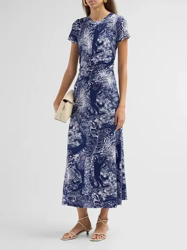 Lilly Pulitzer Women's Alma Printed UPF 50+ Midi Dress | Thumbnail 4 Lilly Pulitzer Women's Alma Printed UPF 50+ Midi Dress | Thumbnail 4
