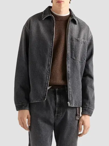 Prada Men's Denim Shirt | Thumbnail 3 Prada Men's Denim Shirt | Thumbnail 3