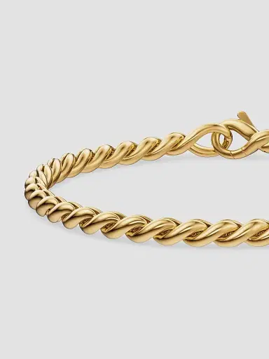 David Yurman Women's Sculpted Cable Chain Bracelet in 18K Yellow Gold, 3.7MM | Thumbnail 4 David Yurman Women's Sculpted Cable Chain Bracelet in 18K Yellow Gold, 3.7MM | Thumbnail 4