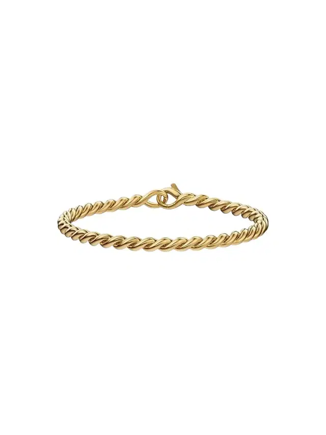 Women's Sculpted Cable Chain Bracelet in 18K Yellow Gold, 3.7MM Women's Sculpted Cable Chain Bracelet in 18K Yellow Gold, 3.7MM