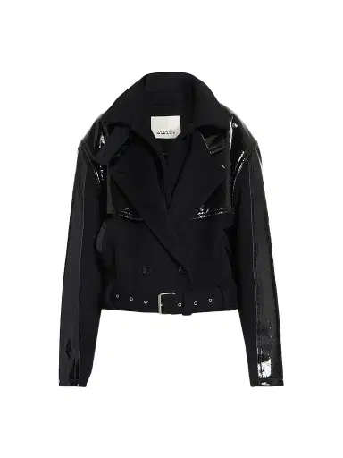 Isabel Marant Women's Epia Mixed-Media Biker Jacket | Thumbnail 1 Isabel Marant Women's Epia Mixed-Media Biker Jacket | Thumbnail 1