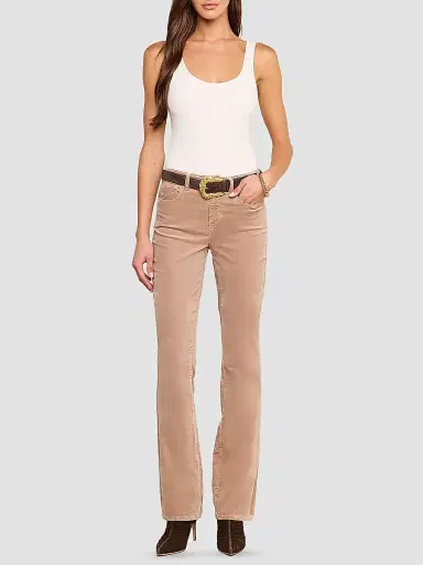 L'Agence Women's Stevie Velvet High-Rise Straight-Leg Jeans | Thumbnail 2 L'Agence Women's Stevie Velvet High-Rise Straight-Leg Jeans | Thumbnail 2