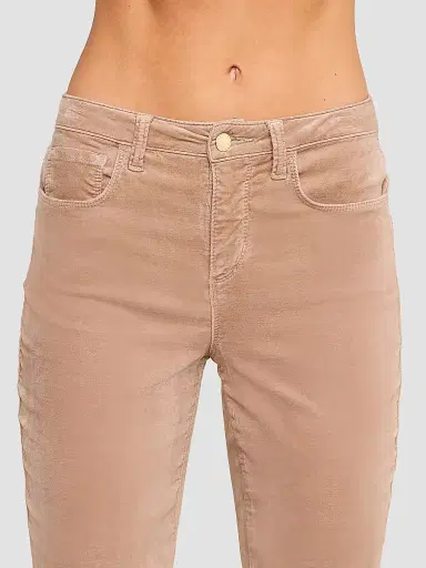 L'Agence Women's Stevie Velvet High-Rise Straight-Leg Jeans | Thumbnail 5 L'Agence Women's Stevie Velvet High-Rise Straight-Leg Jeans | Thumbnail 5