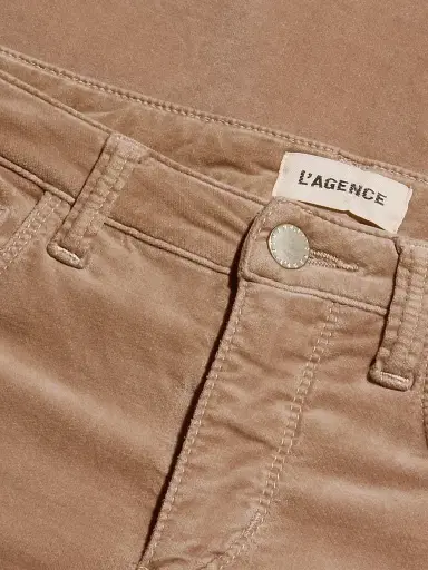L'Agence Women's Stevie Velvet High-Rise Straight-Leg Jeans | Thumbnail 7 L'Agence Women's Stevie Velvet High-Rise Straight-Leg Jeans | Thumbnail 7