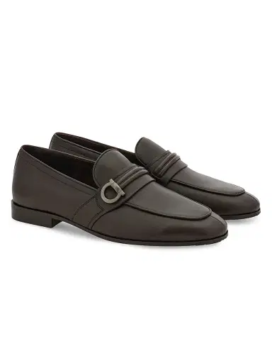 Ferragamo Men's Saddlevit Gancini Leather Loafers | Thumbnail 2 Ferragamo Men's Saddlevit Gancini Leather Loafers | Thumbnail 2