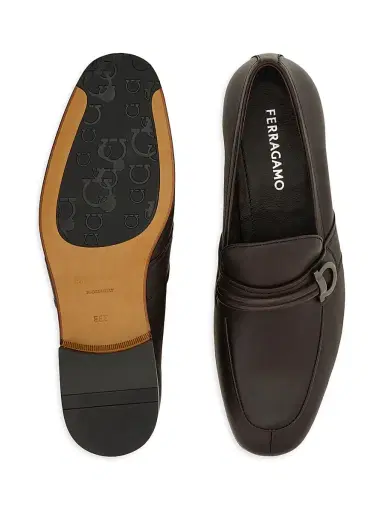 Ferragamo Men's Saddlevit Gancini Leather Loafers | Thumbnail 4 Ferragamo Men's Saddlevit Gancini Leather Loafers | Thumbnail 4
