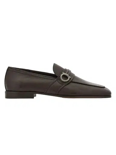 Ferragamo Men's Saddlevit Gancini Leather Loafers | Thumbnail 1 Ferragamo Men's Saddlevit Gancini Leather Loafers | Thumbnail 1