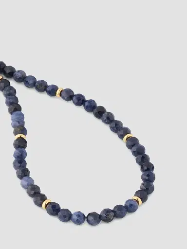 Jan Leslie Men's 18K Yellow Gold & Sapphire Beaded Bracelet | Thumbnail 3 Jan Leslie Men's 18K Yellow Gold & Sapphire Beaded Bracelet | Thumbnail 3