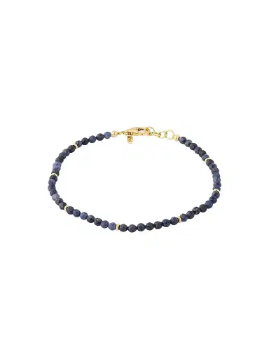 Jan Leslie Men's 18K Yellow Gold & Sapphire Beaded Bracelet | Thumbnail 1 Jan Leslie Men's 18K Yellow Gold & Sapphire Beaded Bracelet | Thumbnail 1