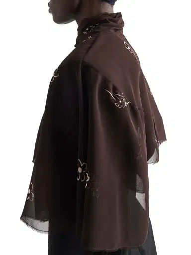 Prada Women's Print Georgette Cape | Thumbnail 3 Prada Women's Print Georgette Cape | Thumbnail 3
