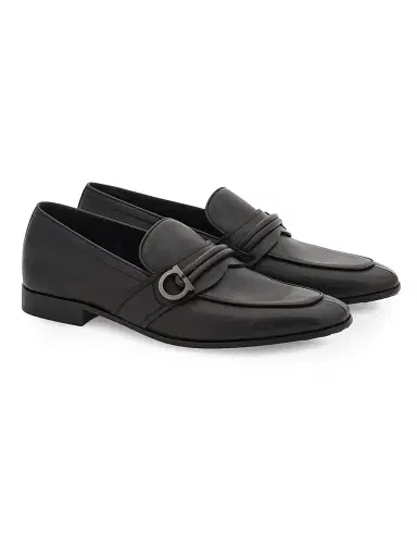 Ferragamo Men's Saddlevit Gancini Leather Loafers | Thumbnail 2 Ferragamo Men's Saddlevit Gancini Leather Loafers | Thumbnail 2