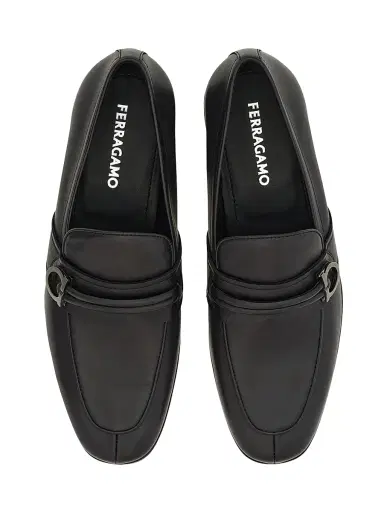 Ferragamo Men's Saddlevit Gancini Leather Loafers | Thumbnail 3 Ferragamo Men's Saddlevit Gancini Leather Loafers | Thumbnail 3