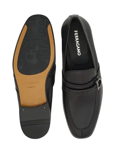 Ferragamo Men's Saddlevit Gancini Leather Loafers | Thumbnail 5 Ferragamo Men's Saddlevit Gancini Leather Loafers | Thumbnail 5