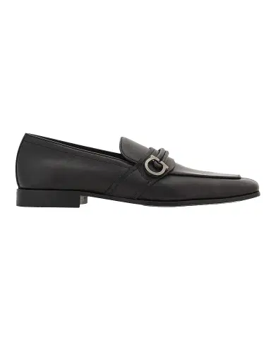 Ferragamo Men's Saddlevit Gancini Leather Loafers | Thumbnail 1 Ferragamo Men's Saddlevit Gancini Leather Loafers | Thumbnail 1