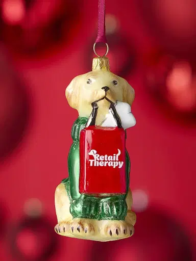 Joy To The World Retail Therapy Bag Yellow Lab Ornament | Thumbnail 2 Joy To The World Retail Therapy Bag Yellow Lab Ornament | Thumbnail 2