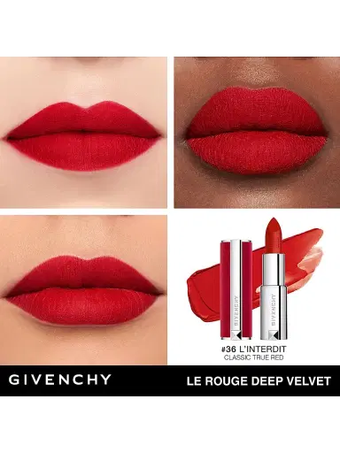 Givenchy Women's Le Rouge Deep Velvet Matte Lipstick | Thumbnail 3 Givenchy Women's Le Rouge Deep Velvet Matte Lipstick | Thumbnail 3