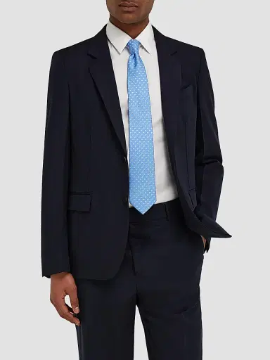 Ferragamo Men's Shark Print Silk Tie | Thumbnail 2 Ferragamo Men's Shark Print Silk Tie | Thumbnail 2