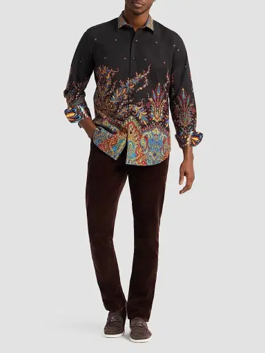 Robert Graham Men's Taj Mahal Paisley Embroidered Cotton Shirt | Thumbnail 2 Robert Graham Men's Taj Mahal Paisley Embroidered Cotton Shirt | Thumbnail 2
