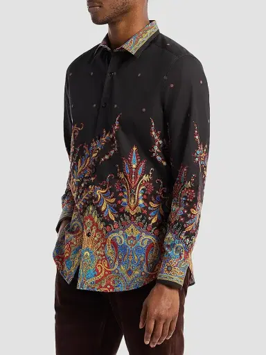 Robert Graham Men's Taj Mahal Paisley Embroidered Cotton Shirt | Thumbnail 3 Robert Graham Men's Taj Mahal Paisley Embroidered Cotton Shirt | Thumbnail 3