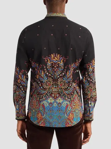 Robert Graham Men's Taj Mahal Paisley Embroidered Cotton Shirt | Thumbnail 4 Robert Graham Men's Taj Mahal Paisley Embroidered Cotton Shirt | Thumbnail 4