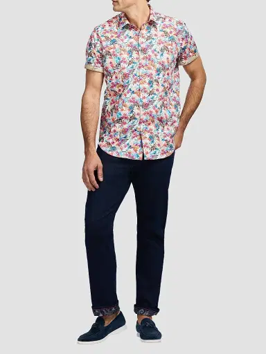 Robert Graham Men's Escape Printed Button-Front Shirt | Thumbnail 2 Robert Graham Men's Escape Printed Button-Front Shirt | Thumbnail 2