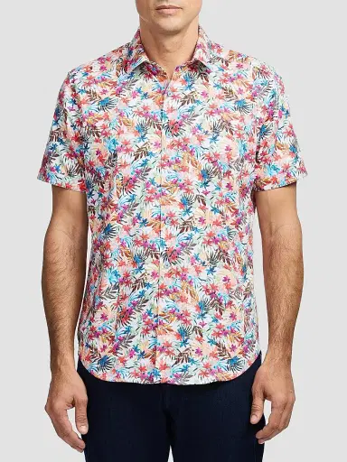 Robert Graham Men's Escape Printed Button-Front Shirt | Thumbnail 3 Robert Graham Men's Escape Printed Button-Front Shirt | Thumbnail 3