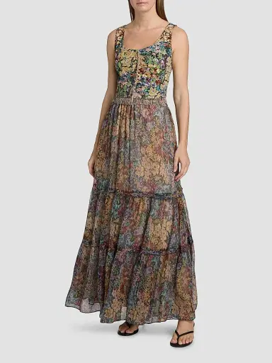 Kobi Halperin Women's Clea Floral Tiered Maxi Skirt | Thumbnail 2 Kobi Halperin Women's Clea Floral Tiered Maxi Skirt | Thumbnail 2