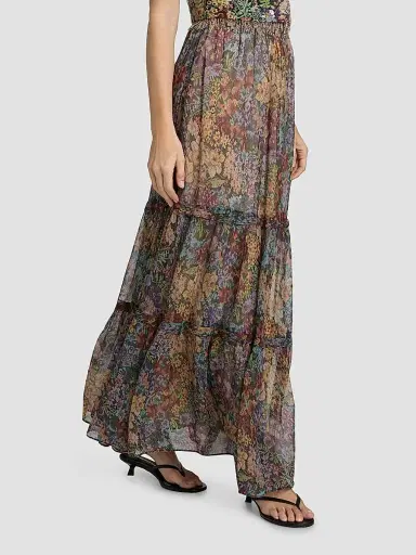 Kobi Halperin Women's Clea Floral Tiered Maxi Skirt | Thumbnail 4 Kobi Halperin Women's Clea Floral Tiered Maxi Skirt | Thumbnail 4