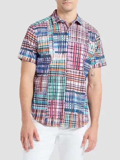 Robert Graham Men's Murdoch Plaid Cotton Short-Sleeve Shirt | Thumbnail 3 Robert Graham Men's Murdoch Plaid Cotton Short-Sleeve Shirt | Thumbnail 3