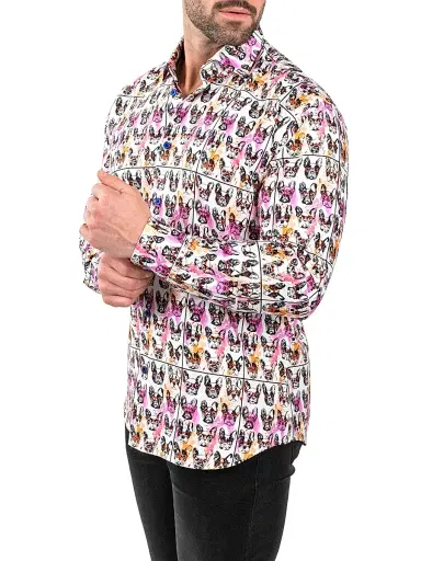 Maceoo Men's Fibonacci Frenchienerd Shirt | Thumbnail 3 Maceoo Men's Fibonacci Frenchienerd Shirt | Thumbnail 3
