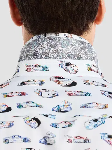Robert Graham Men's Neon Wheels Printed Short-Sleeve Shirt | Thumbnail 6 Robert Graham Men's Neon Wheels Printed Short-Sleeve Shirt | Thumbnail 6