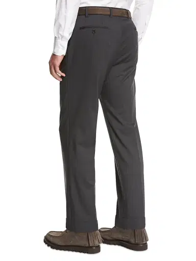 Giorgio Armani Men's Crease-Front Wool Trousers | Thumbnail 3 Giorgio Armani Men's Crease-Front Wool Trousers | Thumbnail 3