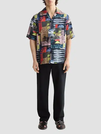 Scotch & Soda Men's Graphic Short-Sleeve Camp Shirt | Thumbnail 2 Scotch & Soda Men's Graphic Short-Sleeve Camp Shirt | Thumbnail 2