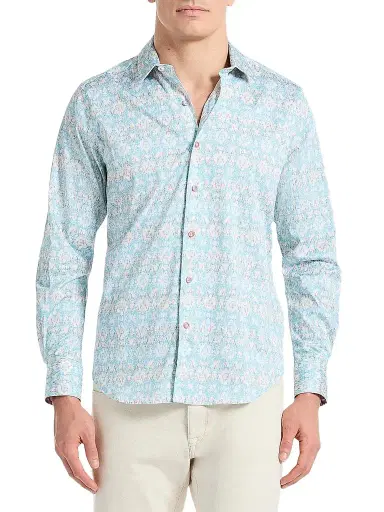 Robert Graham Men's Mariage Abstract Cotton-Blend Shirt | Thumbnail 1 Robert Graham Men's Mariage Abstract Cotton-Blend Shirt | Thumbnail 1