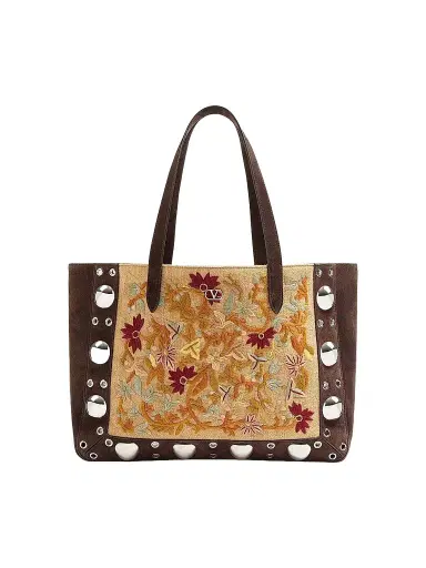 Valentino Women's Nellcôte Medium Embroidered Shopping Bag | Thumbnail 1 Valentino Women's Nellcôte Medium Embroidered Shopping Bag | Thumbnail 1